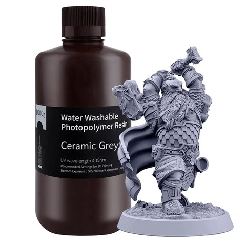 Фотополимерная смола для 3D-принтера ELEGOO Ceramic Grey (водосмываемая), 1 кг Превью 5