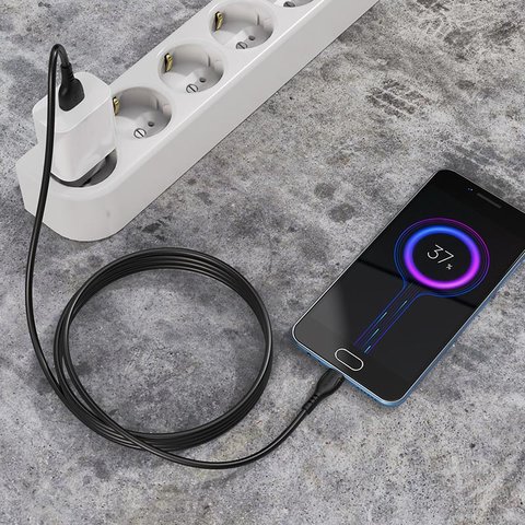 USB кабель Borofone BX51, USB тип-A, micro-USB тип-B, 100 см, 2 A, черный, #6931474743916 Превью 3
