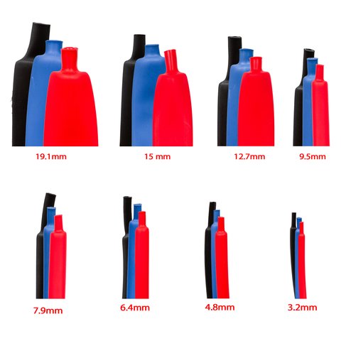 Heat Shrink Tube, (1 m, 9.5 mm, black, with glue) Preview 1