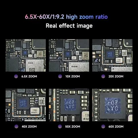 Microscopio Mechanic ROBOT Z4, trinocular, 6,5X-60X Vista previa  5