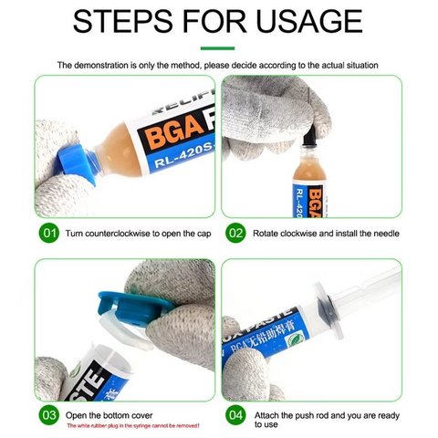 Flux Paste RELIFE RL-420S-UV, (10 ml) Preview 2