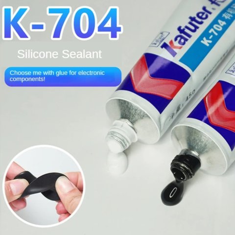 Клей-герметик Kafuter K-704B, 45 г, черный, полугустой Превью 1