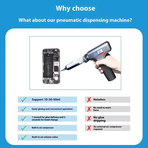 Universal Gun Liangwei Kadaben D3 , (50 ml, 30 ml, 10 ml, pneumatic, automatic ) Preview 3