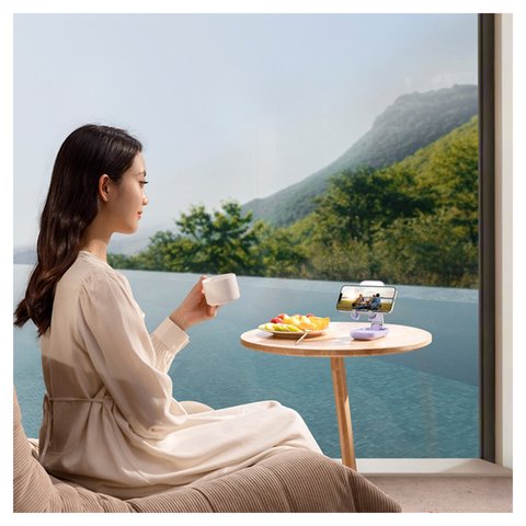 Soporte Baseus Seashell Series, morado, plástico, con espejo, #B10551501511-00 Vista previa  2