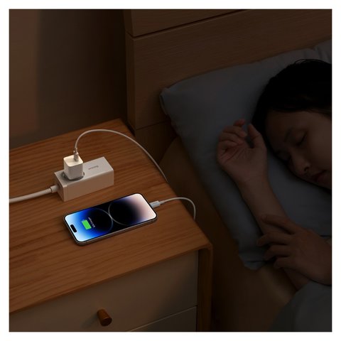 Adaptador de red Baseus GaN5 mini, 20 W, Fast Charge, blanco, 1 puerto, #CCGN050102 Vista previa  1