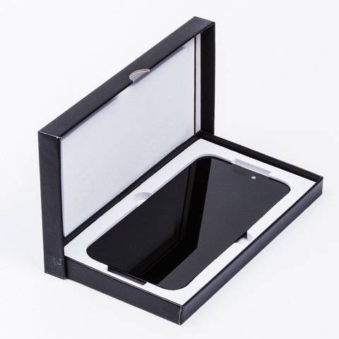 Pantalla LCD puede usarse con iPhone 15 Plus, negro, con marco, HC, (OLED), GX OEM hard Vista previa  2