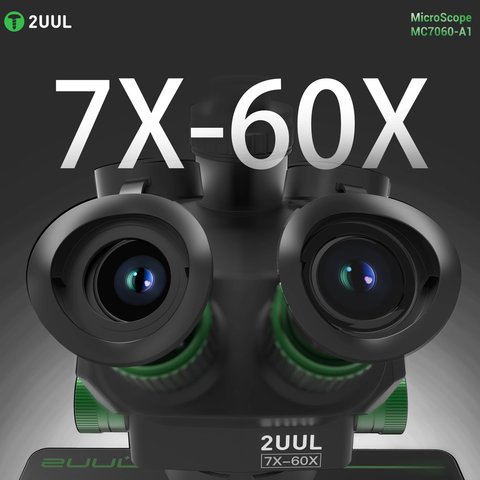 Microscopio 2UUL MC7060-A1, trinocular, 7X-60X Vista previa  2