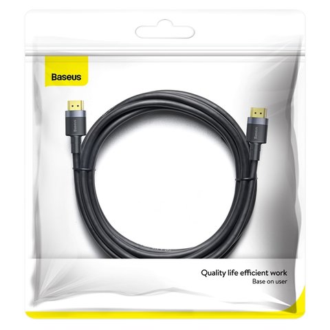 Кабель HDMI Baseus Cafule, HDMI, 3 м, чорний, #CADKLF-G01 Прев'ю 3