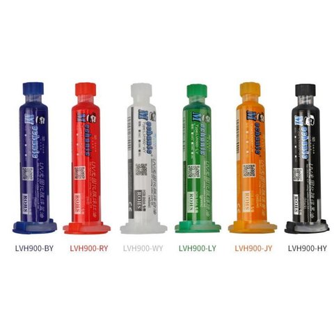 Паяльна маска Mechanic UVH900-LY, зелена, 10 мл, ультрафіолетова, лак ізоляційний Прев'ю 1