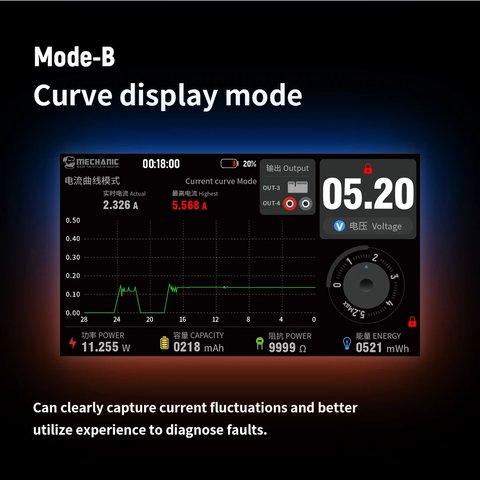Лабораторный блок питания Mechanic Power Box 2.0, 10000mAh, 45W, Type-C, PD, 12 V, 5A Превью 8