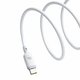 USB кабель Baseus Silky, 2xUSB тип-C, 100 см, 100 Вт, білий, силіконовий, #P10377704213-00 Прев'ю 1