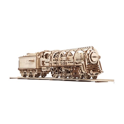 Mechanical 3D Puzzle UGEARS Locomotive with Tender Preview 2